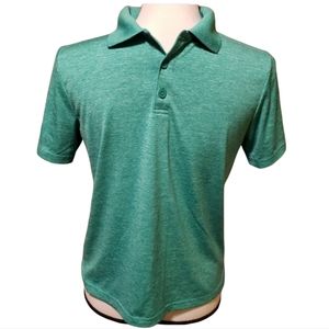 Boy's Button V Neck Sportswear T-Shirt Turquoise